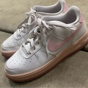 Nike Air Force 1 White and Pink Shoes Women’s size 7